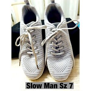 Slow‎ Man Gray laser cut Sneakers Sz 7